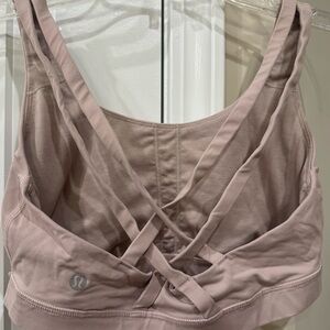 Lululemon Energy Sports Bra Womens size 8 pinkish nude Gym Yoga Activewear